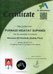 Sertifikat RK3K (Safety Plan), Purnadi Hidayat Supandi
